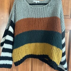 Chunky Stripe Sweater in Multi Color